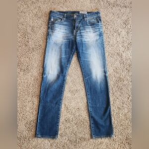 AG Adriano Goldschmied Men's Faded Blue Slim Jeans